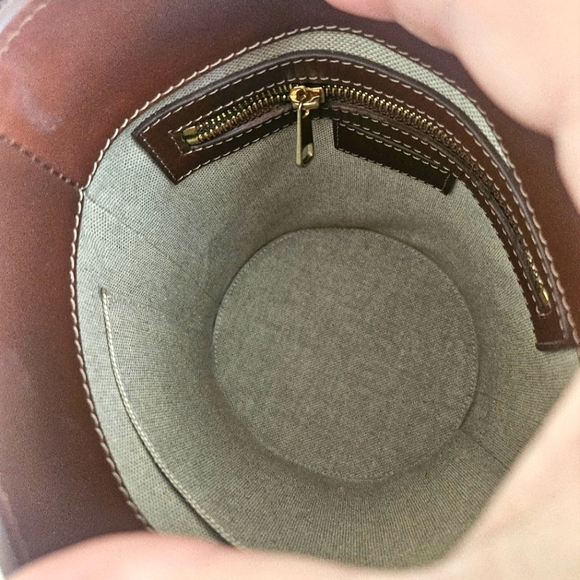 A.P.C. Sac Ambre Seau Small Bucket Bag ~ Hazelnut - Picture 4 of 10